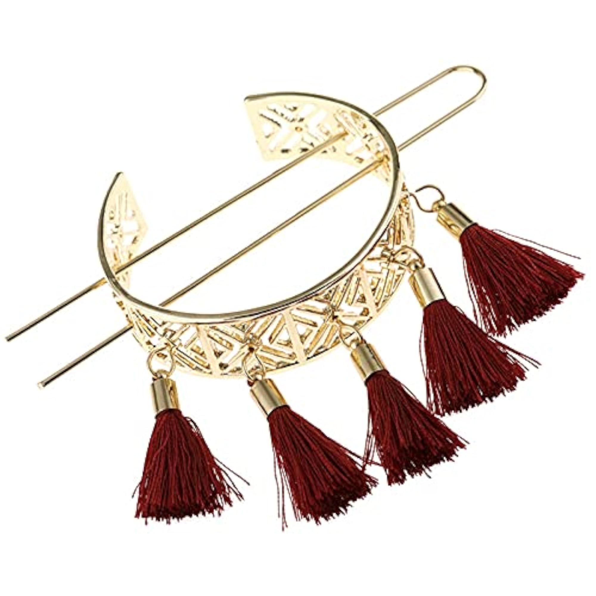 Creative Tassel Ponytail Cuff Pin Set, Alloy