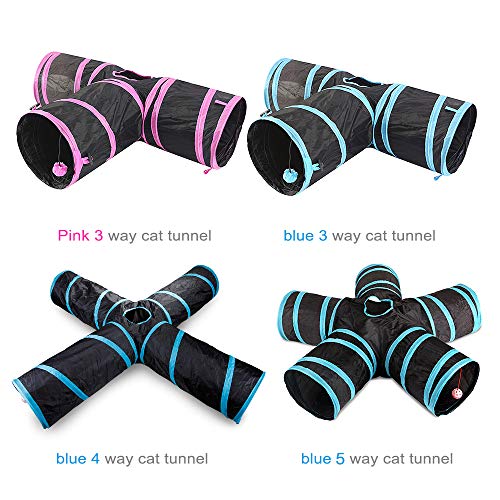 Túnel de Gato Blusea, Tubo de Brinquedo para Animais de Estimação Dobrável, Casa de Erva de Gato com
