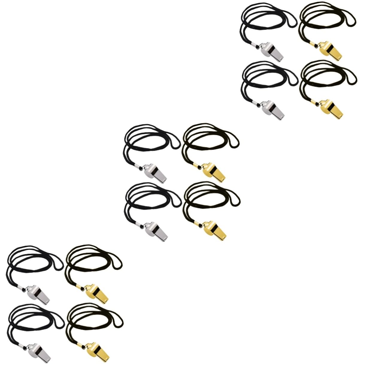Yardwe 4 Piezas Silbato de árbitro Light Colgante Silbato de Baloncesto favores de Fiesta de Silbato Lanyard Silbato al Aire Silbato Deportivo Acero Inoxidable Decorar Sobrevivir