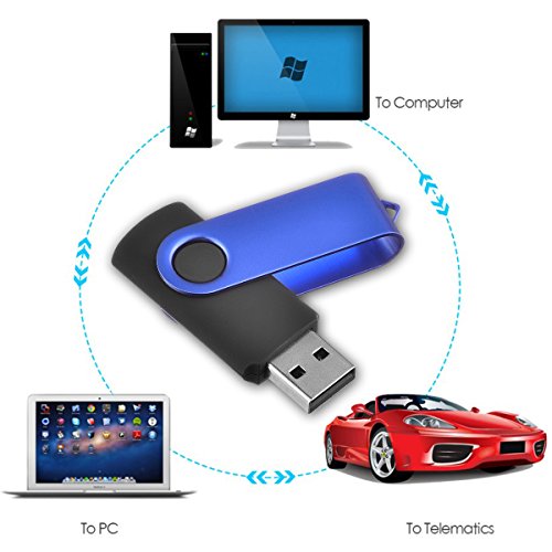 USB Stick 8GB 10 stück Speicherstick Einklappbarer USB 2.0 Transmemory Memory Stick (Blau) – Bild 3