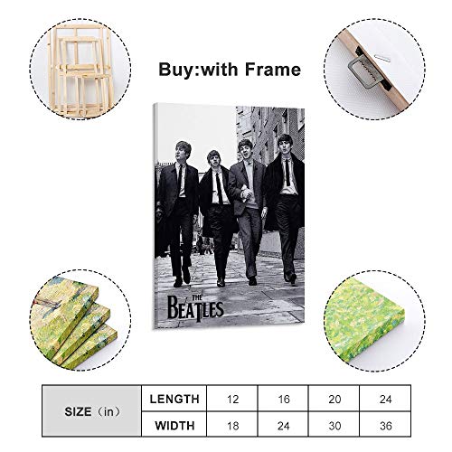 LIANGBO Beatles Poster sur toile pour chambre familiale moderne 60 x 90 cm - Les Beatles, Paul McCartney, John Lennon, RIngo Starr, George Harrison LIANGBO Beatles Poster sur toile pour chambre familiale moderne 60 x 90 cm – Image 3