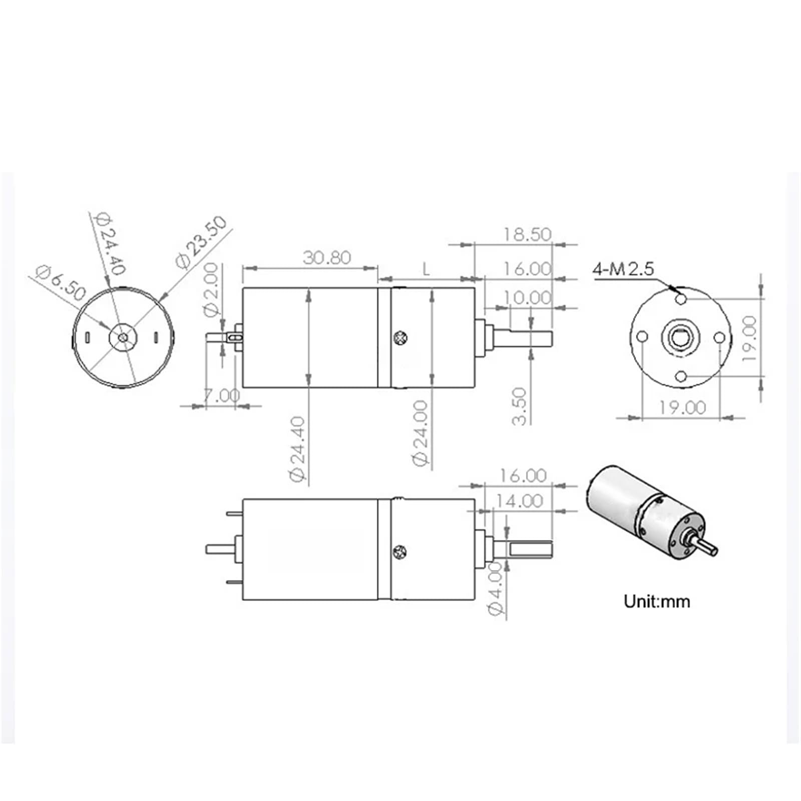 Motor planetario de engranajes CC de larga duración, 6 V, 12 V, motor de engranajes eléctrico de micro reducción de velocidad, motor de engranaje de metal completo, 1 unidad (240 RPM, 12 V)