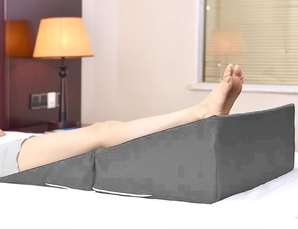 cuña antireflujo adulto Extragrande y ancho almohada de cuña, Adultos/Ancianos Espuma de memoria Almohada de cuña de cama para Dormir/ Reflujo Ácido/ GRED, Plegable Almohada triangular elevada ( Color