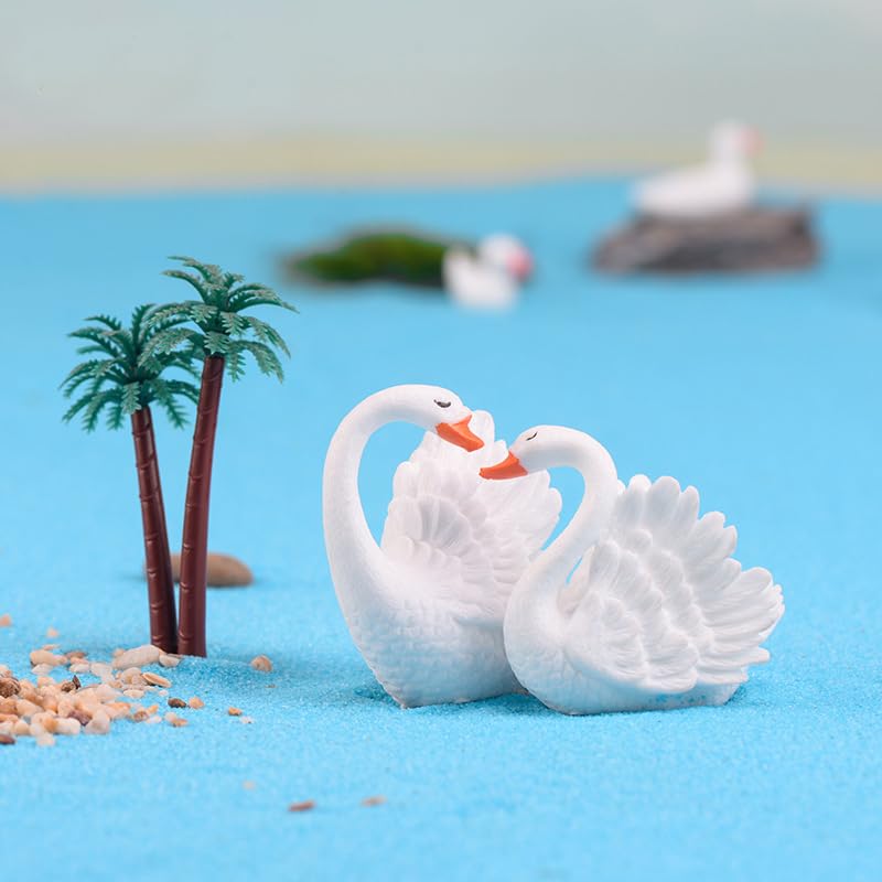 Amazon.com: Pinenjoy 8Pcs Mini White Swan Figurines 2inch