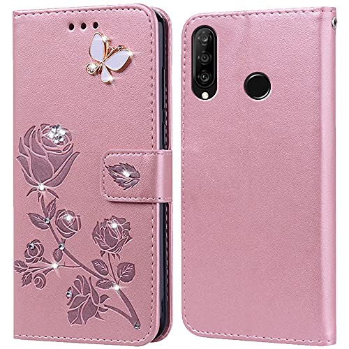 Funda para Huawei P30 Lite/Honor 20S Carcasa,Ranuras Tarjetas,Soporte Plegable,Silicona TPU,Case Protectora Funda para Huawei P30 Lite(6.15')