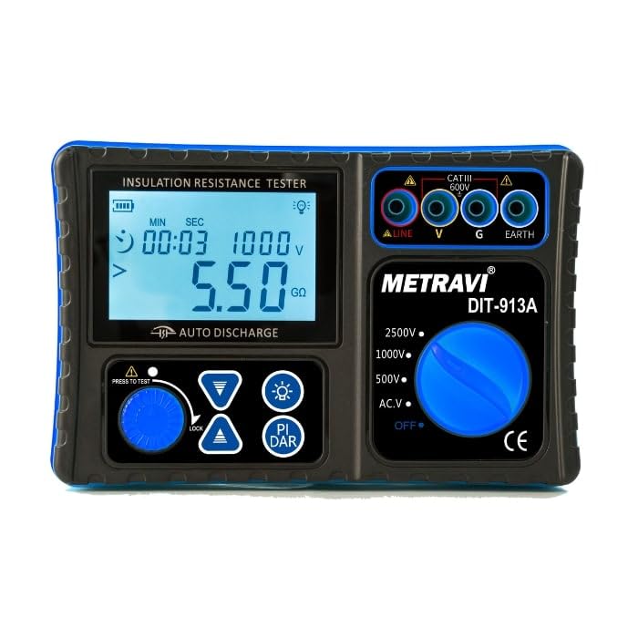 Image of Metravi DIT-913A Digital Insulation Resistance Tester