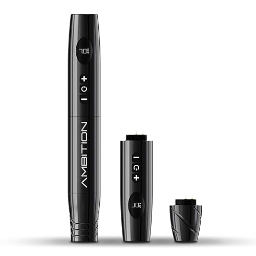 Ambition Dragonkiss Máquina de maquillaje permanente inalámbrica  Máquina rotativa de cartucho de tatuaje con batería extra de 900 mAh para