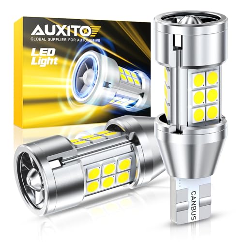 Image of AUXITO 912 921 LED Reverse Light Bulbs, 700% Ultra Bright T15 W16W 906 904 LED Backup Lights with 3030-Chipsets, CANBUS Ready Plug and Play with Cooling Fan for License Plate Reverse Light, Pack of 2