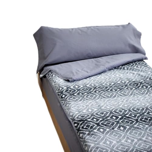 10XDIEZ Funda saco ajustable nórdico nairobi - Sacos de dormir térmicos para niños (Gris Nairobi - Cama 90cm)