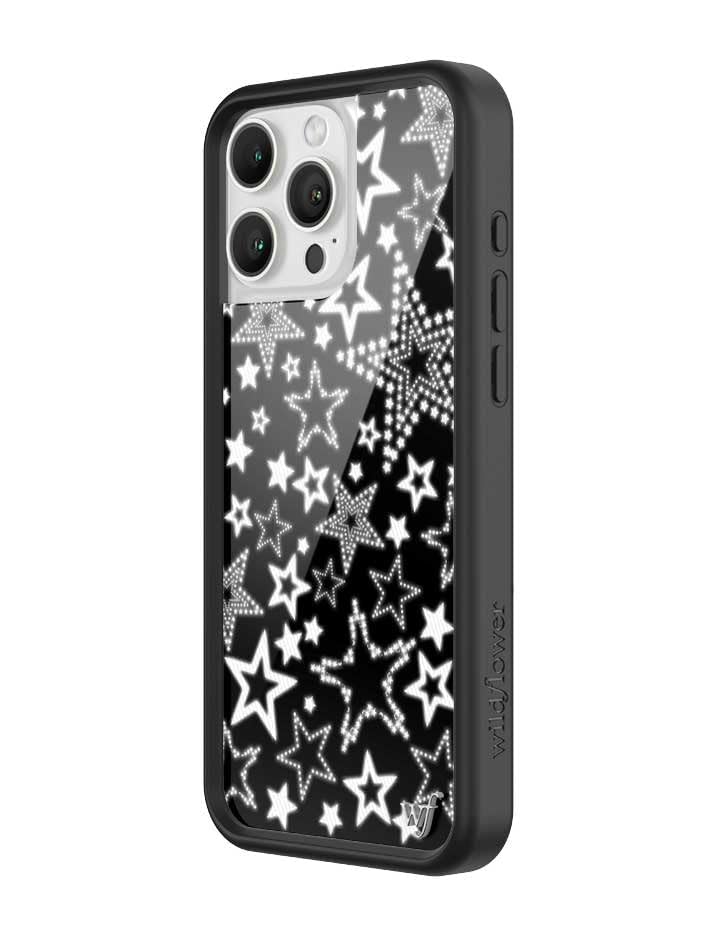 Image of Wildflower Cases - Compatible with iPhone 16 Pro Max | Protective Black Bumper, 6.5ft Drop Test Certified, Women Owned Small Business | Star Girl Black