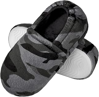 FUPPIA Boys Slippers, Non-Slip Kids Slippers Soft Comfy Memory Foam Slippers for Little/Big Kids Indoor Outdoor Children S...