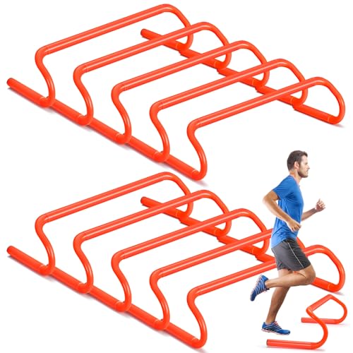 wettarn 10 pcs speed agility training hurdles detachable durable hurdle agility plyometric and all purpose speed training equipment for athletes soccer basketball
