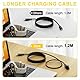 USB C ladekabel für Garmin Uhr Forerunner 55 45 935 945 965, Vivoactive 3 4 5, Fenix 7 6 6S 6X Pro 5 5S 5X Plus, Venu sq 2 3 Instinct 2 Approach, Ladekabel Garmin Uhr Ladegerät mit 2 Staubstecker