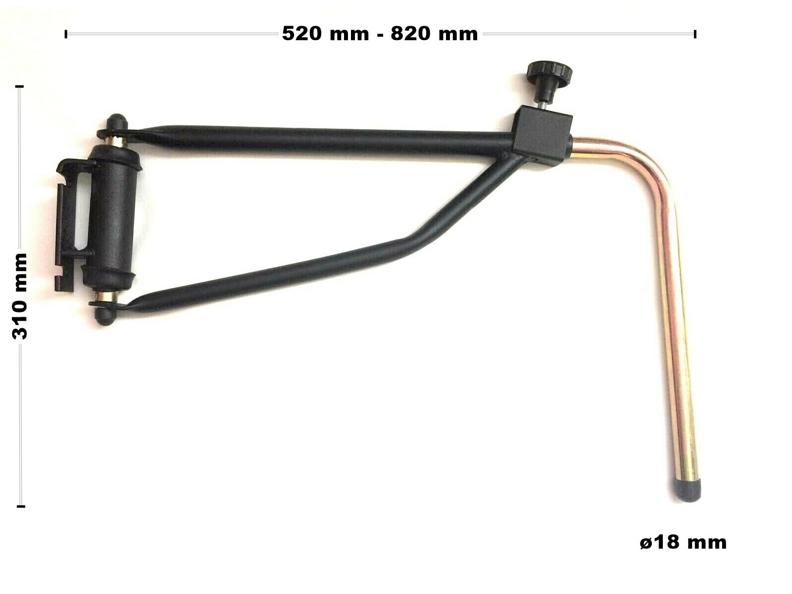 Specchietto retrovisore esterno 330 x 185 ø14-20 destra e supporto specchio per camion trattore camper