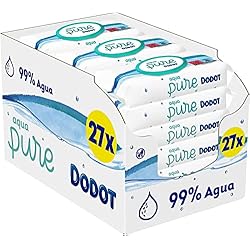 Toallitas Dodot Aqua Pure El Corte Ingles Dodot Toallitas Aqua Pure para Bebé, 99% Agua, 1.296 Toallitas Bebé, 27 Paquetes (27x48)