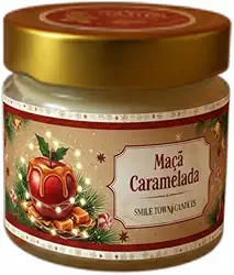 Vela Aromática Natalina Maçã Caramelada, 140g
