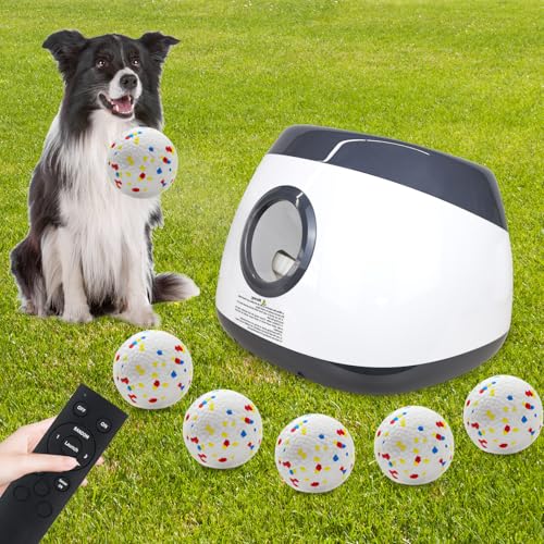 Automatic Dog Ball Launcher, Upgraded Interactive Dog Balls Throw...