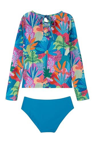 Gottex Kids Ocean Blooms Long Sleeve Rash Guard Set Swimwear Chlorine Fade Resistant and Built-in UPF UV 50 +Protection2