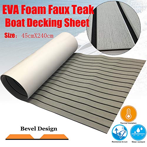 CHURERSHINING EVA Foam Faux Teak Decking Sheet for Boat Yacht Marine Flooring Mat