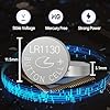 PKCELL Pilas de botón alcalinas LR1130 AG10, Ideales para Libros de música y Sonido, Relojes, Juguetes, ampliamente utilizados, 10 Unidades #3