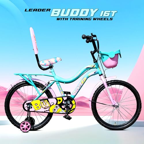 Leader Buddy 16T Sea Green/Light Pink Colour Cycle for Kids/Age Group 5-8 Years 2 510aFljWTQL