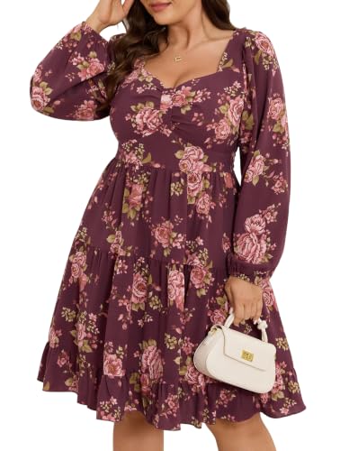 Image of SCOMCHIC Women's Plus Size Cocktail Mini Short Dress