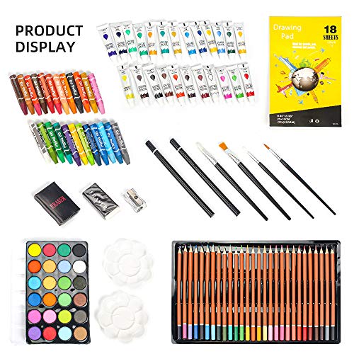 Miaoke-145-set-de-pintura-ninos-caja-de-aluminio-deluxe-y-kit-de-dibujo-con-lapices-de-colores-marcadores-pinturas-de-acuarela-crayones-lapices-hb-pastel-de-acuarela-pincel-bloc-de-dibujo Miaoke-145-set-de-pintura-ninos-caja-de-aluminio-deluxe-y-kit-de-dibujo-con-lapices-de-colores-marcadores-pinturas-de-acuarela-crayones-lapices-hb-pastel-de-acuarela-pincel-bloc-de-dibujo