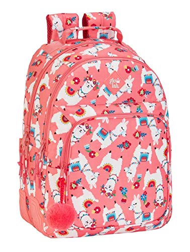 Glowlab Llamas Mochila Doble con cantoneras Adaptable a Carro  Multicolor  Única