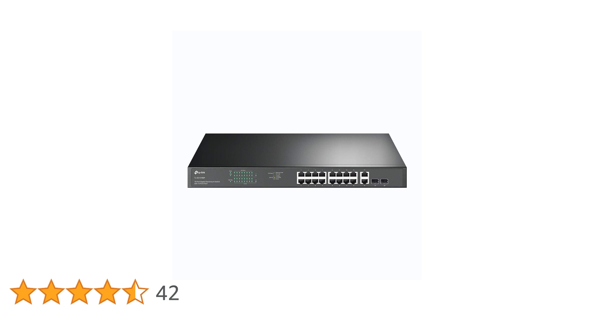 TP-Link TL-SL1218P 16ポート ラックマウントスイッチ TL-SL1218P | 16ポート 10/100Mbps＋2ポート ギガビット ラック