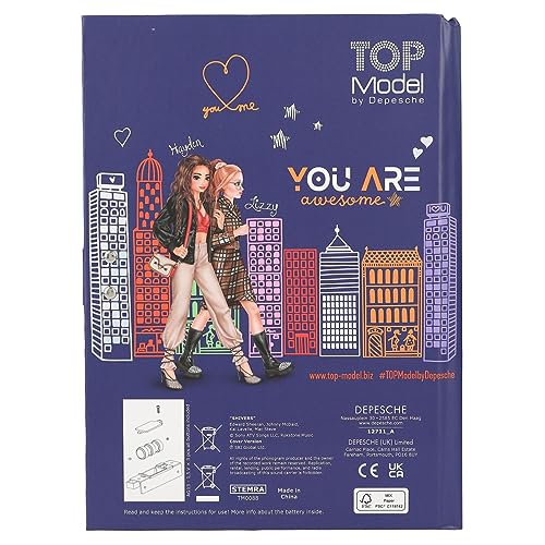 Depesche 12711 TOPModel City Girls - Tagebuch mit Zahlen-Code und Sound, Buch mit 80 linierten und bunt illustrierten Seiten
