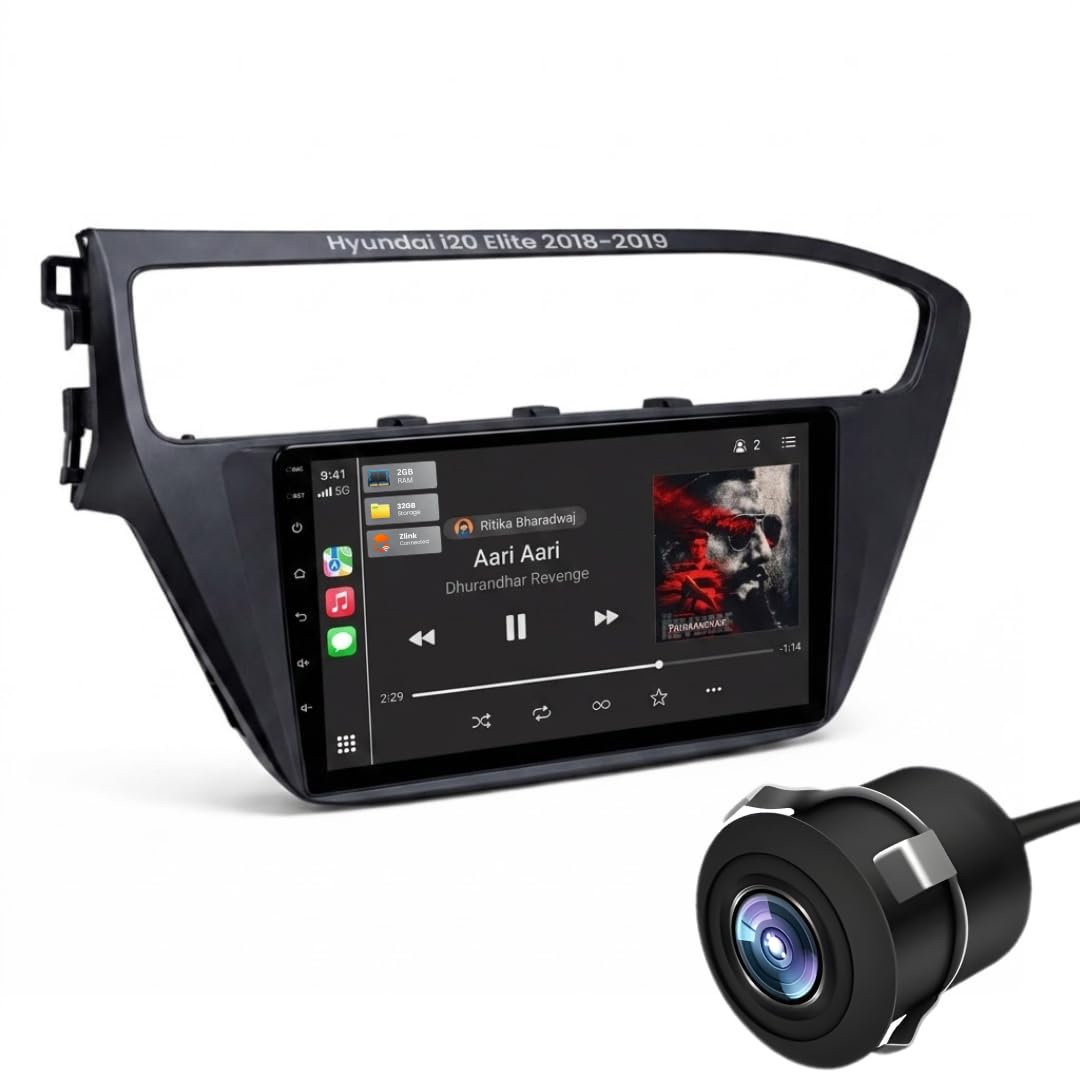 Modorwy Wireless CarPlay & Android Auto 9inch 1280P Car Android Display with Gorilla Glass | Android 13 | TS-9 Processor | 2GB RAM & 32GB ROM-Frame Included Compatible (for Hyundai i20 Elite 2018)-image-21