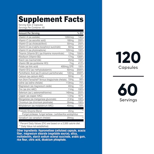 Nutricost ZL08126 Multivitamin With Probiotics 120 Vegetarian Capsules thumb #1