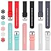 Ruentech Juego de 6 correas de repuesto compatibles con ID205L Fitness Tracker Watch, pulsera de repuesto de silicona (negro, blanco, rosa, azul, verde, gris y rojo)