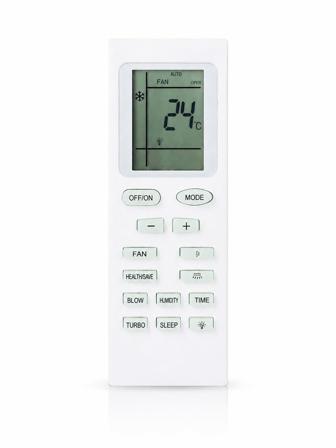 RESORB® RE18 Series AC Remote Control Compatible with Voltas, Onida, Electrolux, Godrej and Gree Split/Window Air Conditioner | Replacement Remote with Clock Function (Match Old Remote)
