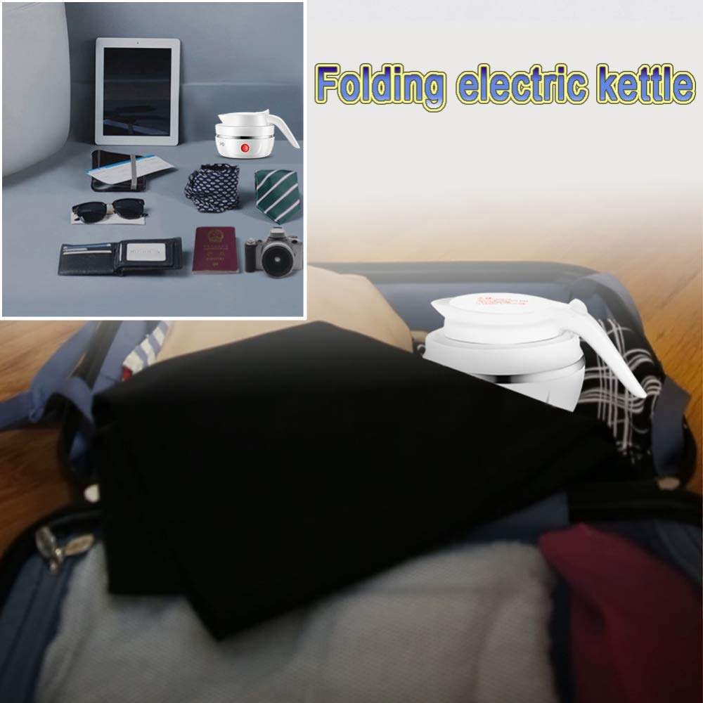 Bouilloire À Eau Chaude Bouilloire Électrique Pliable, Bouilloire À Ébullition Rapide 850W, Mini Bouilloire de Voyage Portable, Tension Globale Applicable 0,6L