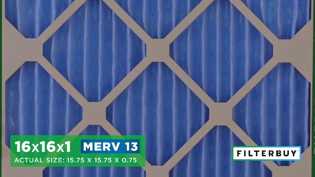 Image of Filterbuy 16x16x1 Air Filter MERV 13 Smoke & Allergy Defense (4-Pack)