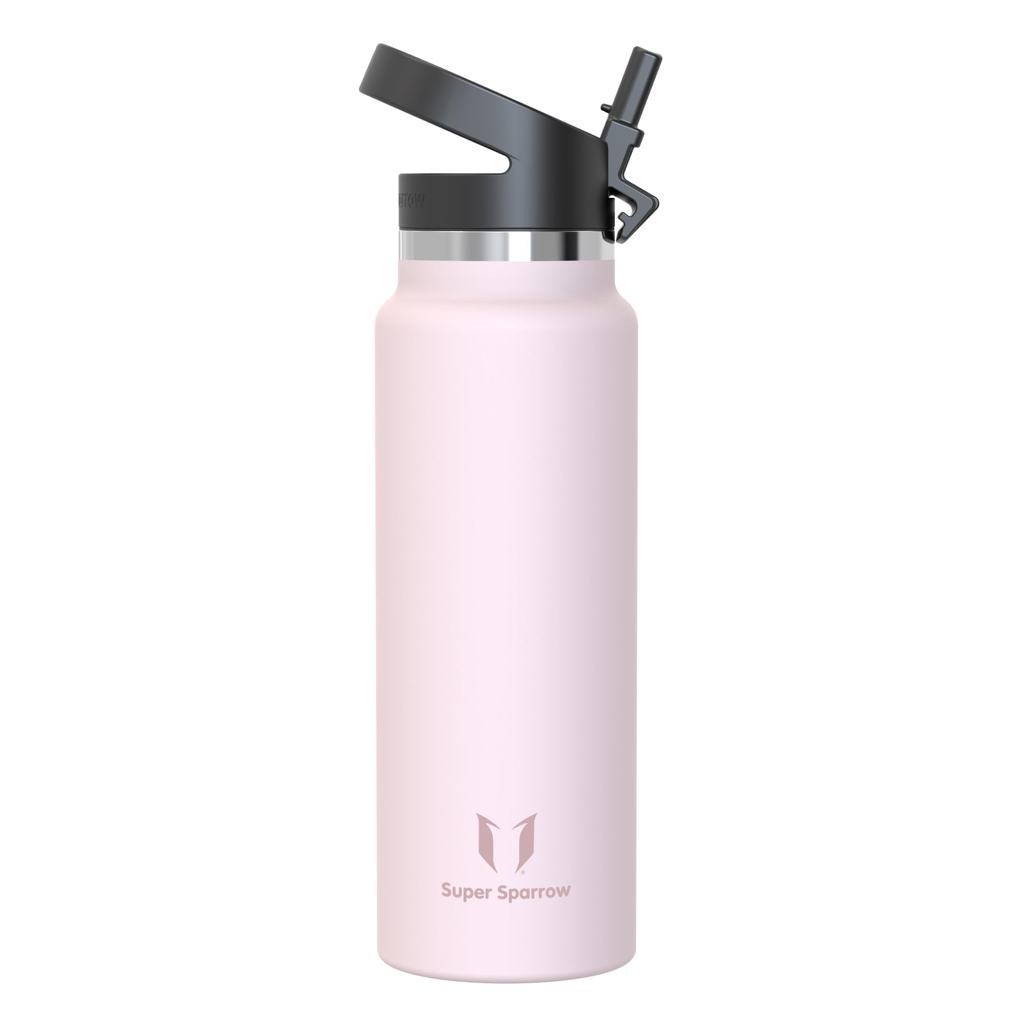 Super Sparrow Borraccia Termica - 500ml, 750ml, 1000ml, 1.2L, 1.5L- SwivelSip Inox Bottiglia - Senza BPA Borracce Termiche, Borraccia Ergonomica per Bambini, Sportiva, Bici, Campeggio, Palestra