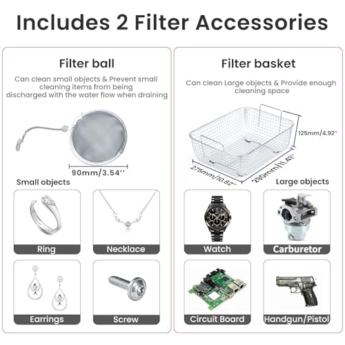 Anbull 15L/4Gal 360W Professional Ultrasonic Cleaner Machine with 304 Stainless Steel and Digital Timer Heater for Jewelry Watch Coin Glass Circuit Board Small Parts