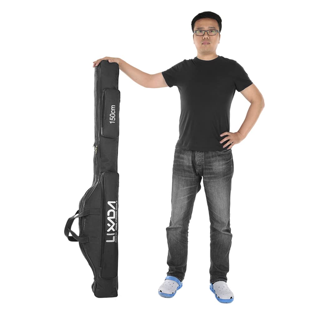 Borsa da pesca, 170 cm, portatile, pieghevole, per canna da pesca, attrezzatura da pesca, borsa da viaggio, organizer