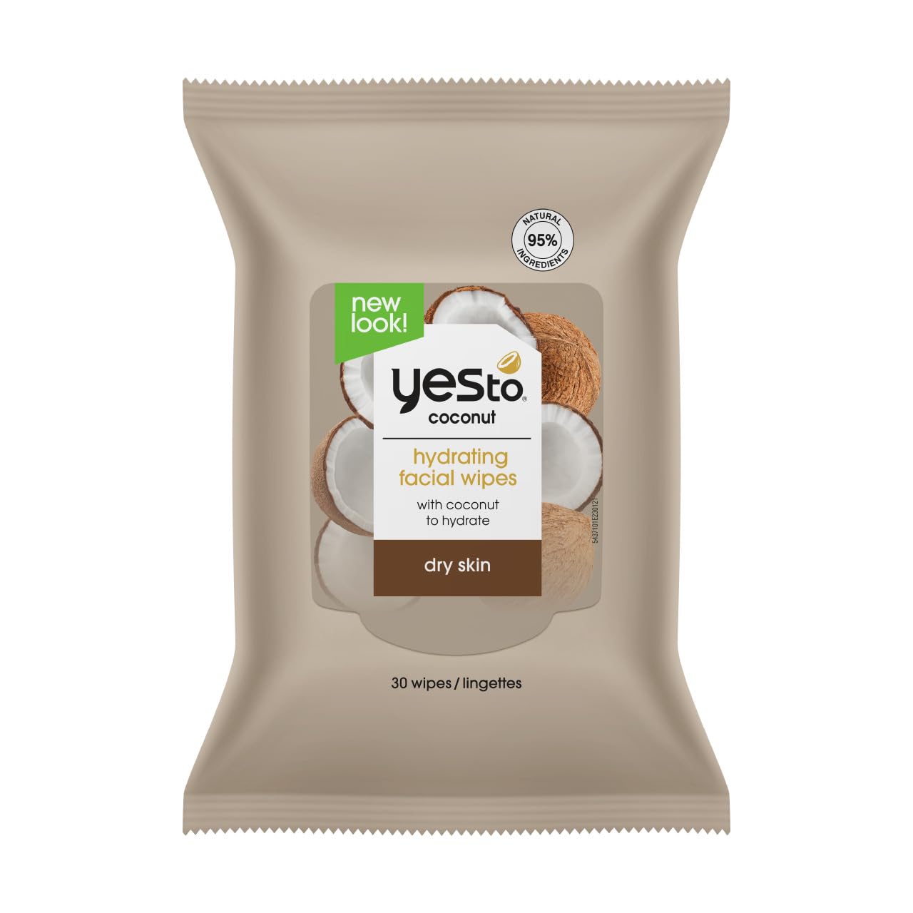 YES TOCoconut Hydrate & Restore Cleansing Facial Wipes, 30 Count