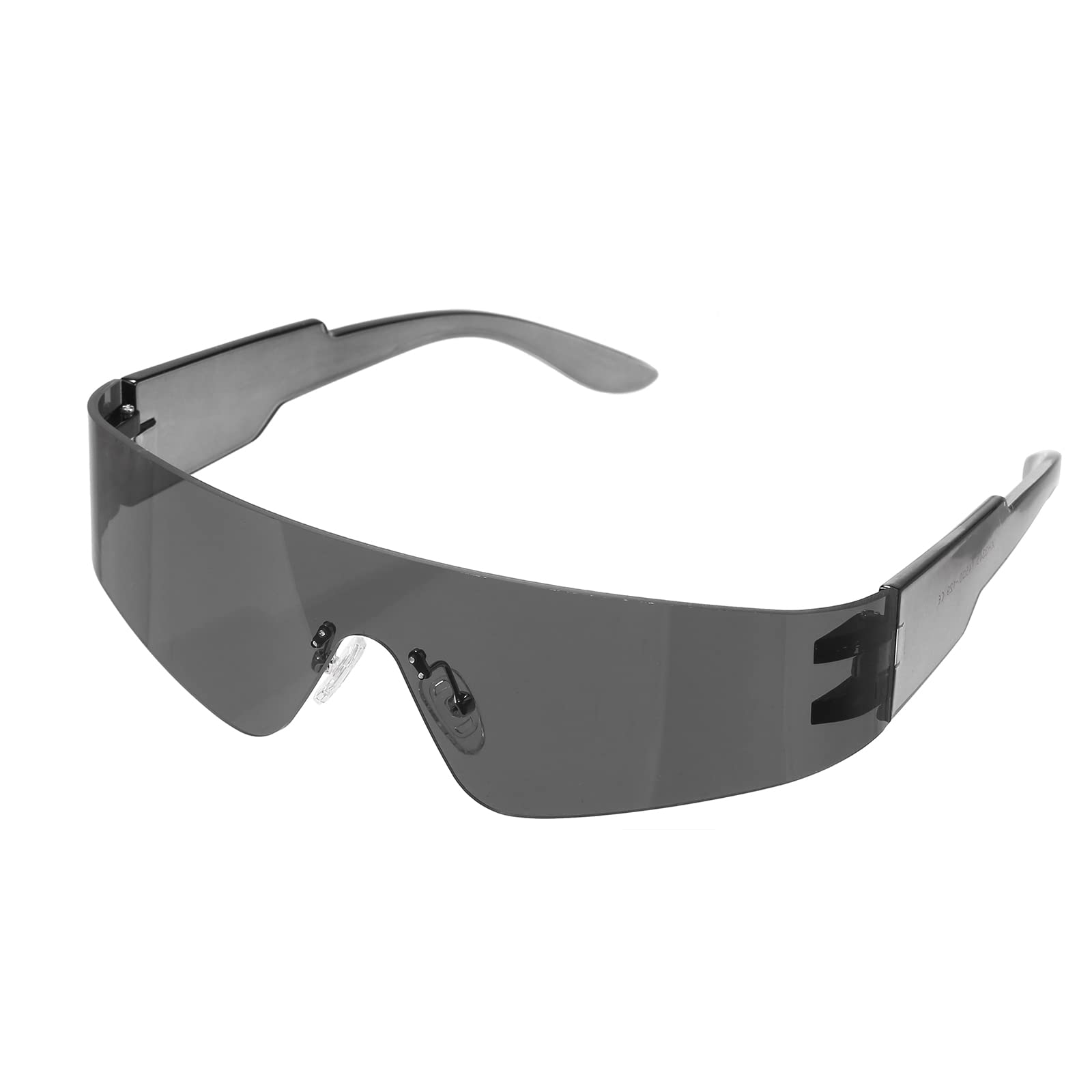 iobiotio Y2K Rimless Sunglasses for Women, Wrap Around Shield Glasses