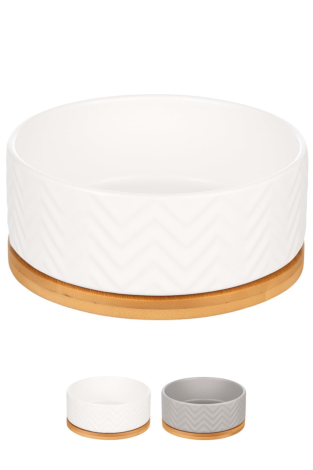 FEEDING AND DRINKING BOWL BIANCO ROUND WHITE 990ML