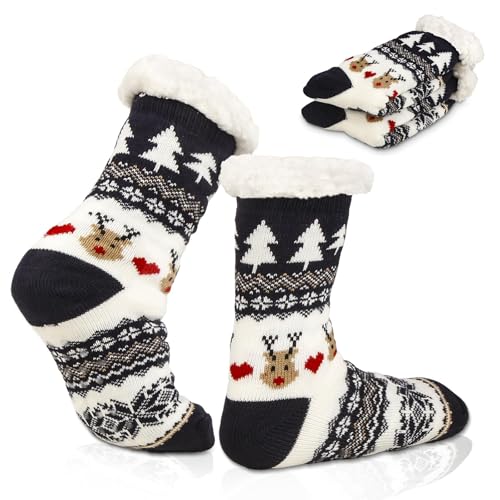Kuschelsocken Damen Flauschige Socken Weihnachtssocken, Winter...