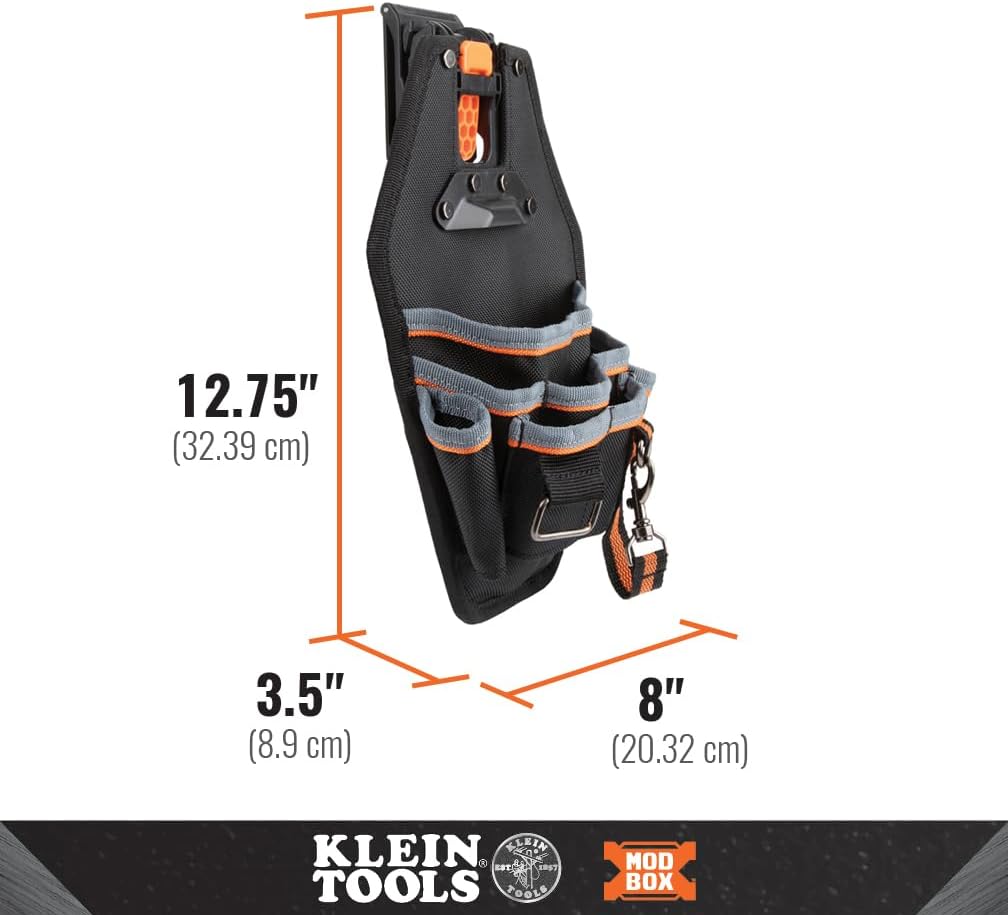 Klein Tools MODbox Tool Pouch, Electrician Bag, Quickly Attach and Release from Tool Belts and MODBox Rail System - Image 4