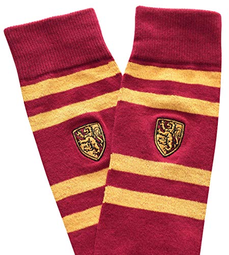 Harry Potter Gryffindor Striped Juniors/Ladies Over the Knee Socks with Embroidered Crest2