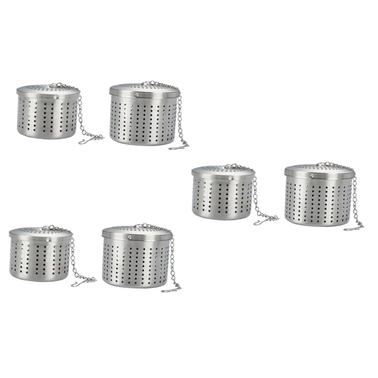 PRETYZOOM 3 Juegos Colador De Té De Acero Inoxidable Difusor De Té Infusor De Té Manejar Con Infusor Bol Filtro De Té Colgante Té De Hojas Sueltas Más Empinado Práctico Porta Té 2 Piezas * 3