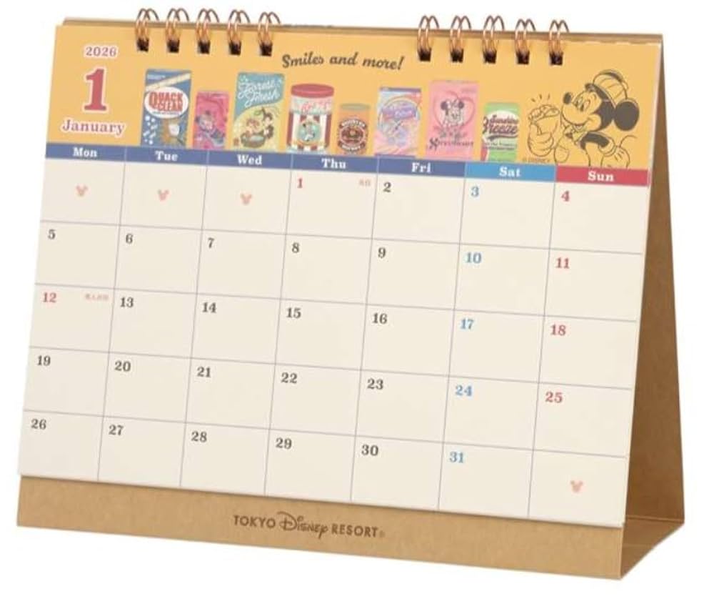 Amazon.co.jp: TokyoDisneyResort Disney Desktop Calendar 2025