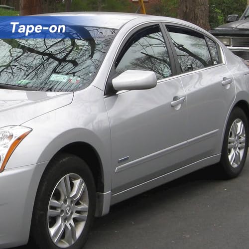 Image of Window Visors Rain Guards Shield for 2007-2012 Nissan Altima, Out-Channel Window Vent Wind Deflectors Visors Shades for 07-12 Altima