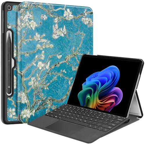 For Microsoft Surface Pro 12 ケース マイクロソフト Surface Pro12 カバー 【Kibnco】軽量 薄型 耐衝撃 傷防止 PU レザー スマートカバー ハード フロントサポート 機能 スマートケース (XH)