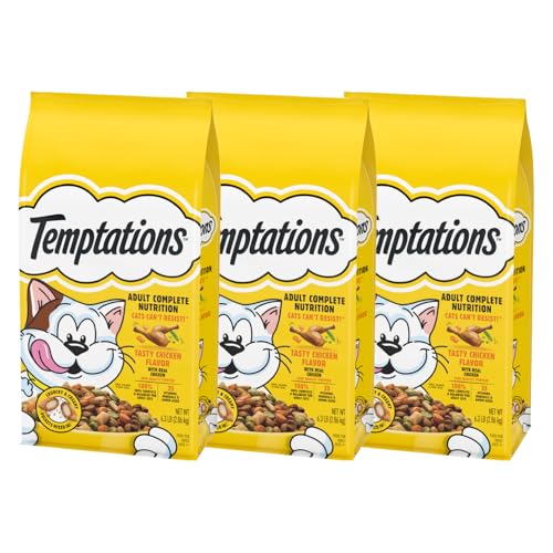 Temptations Tasty Chicken Flavor Adult Dry Cat Food 6.3 lb. Bag (Pack of 3)
